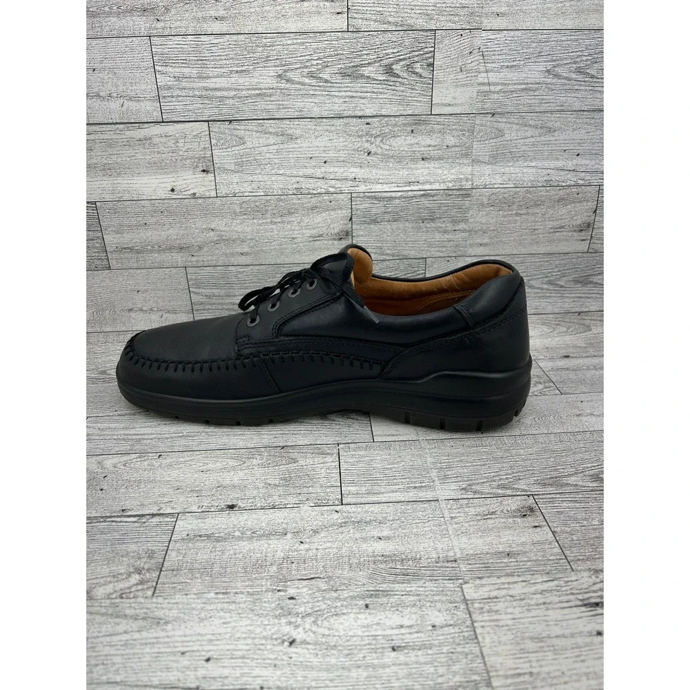 ECCO Black Leather Lace Up Comfort System Dress Shoes Men‎ Size EU 44 US 10.5